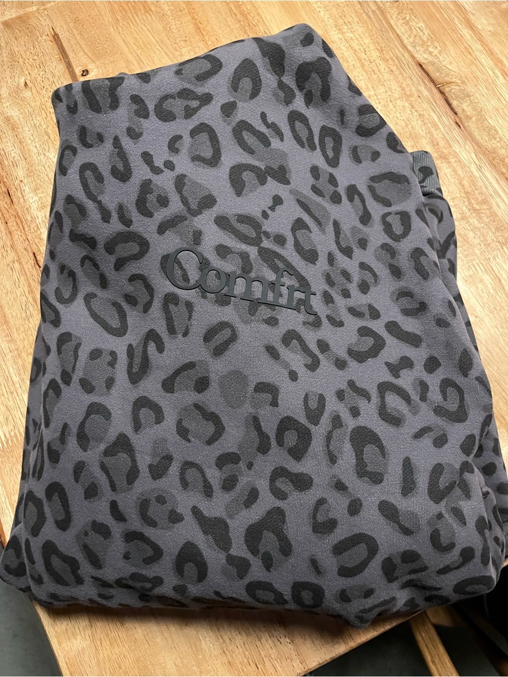 Grey Leopard Print Comfrt Hoodie - Picture 1 of 3